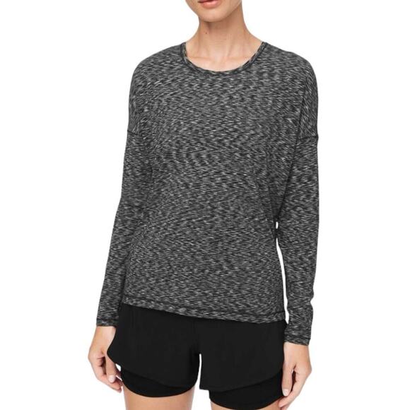 Lululemon Get Set Long Sleeve Spaced Out Space Dye Black White - Picture 5 of 7